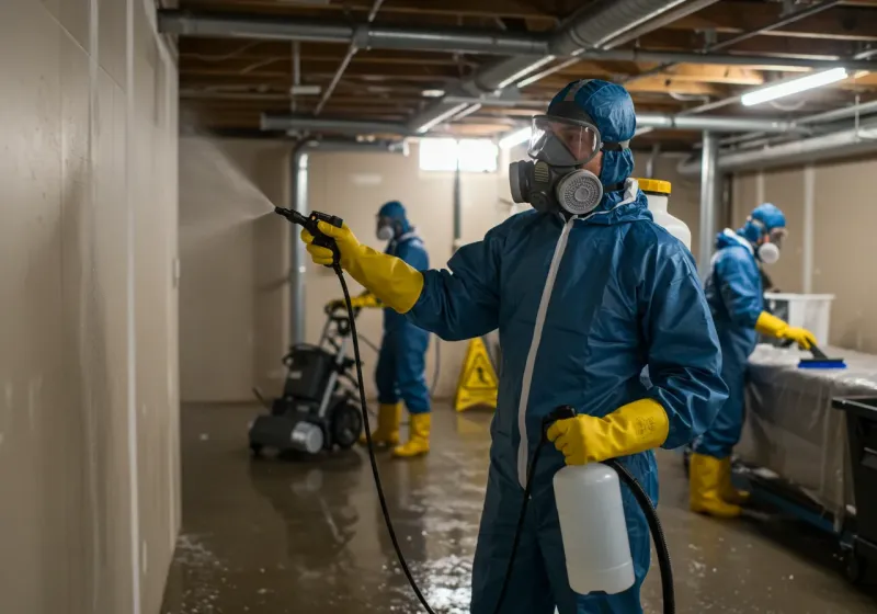 Basement Sanitization and Antimicrobial Treatment process in Ainaloa, HI
